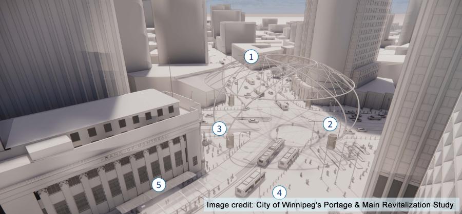 Image credit: City of Winnipeg's Portage & Main Revitalization Study