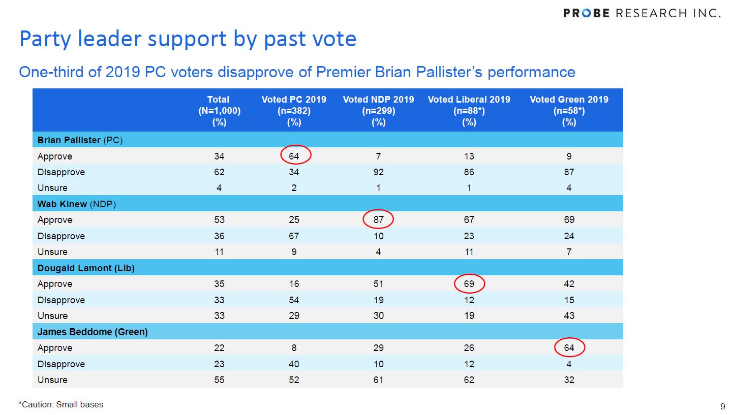 Manitoba party leader approval by vote last