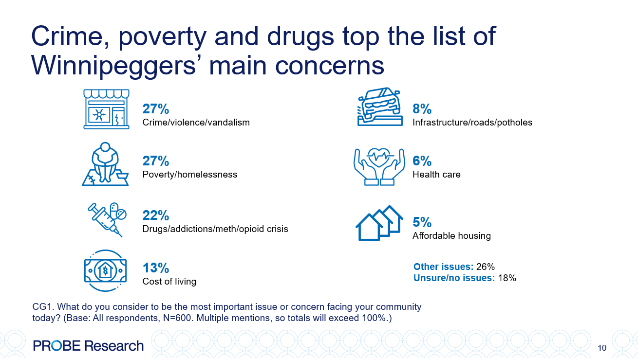 graph showing top issues for Winnipeg residents