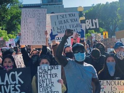 Black Lives Matter protest outside Manitoba Legislature