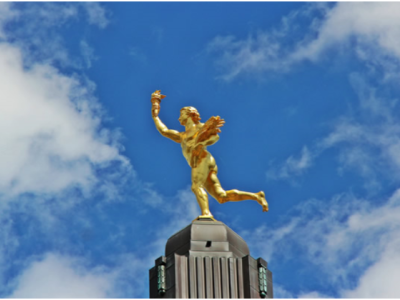 The Golden Boy on top of the Manitoba Legislature