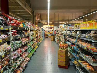 aisle in a grocery store