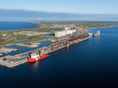 Aerial view of the Port of Churchill